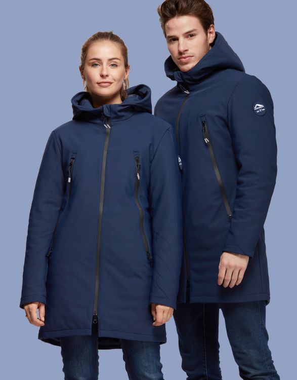 Parka softshell avec doublure doudoune unisexe